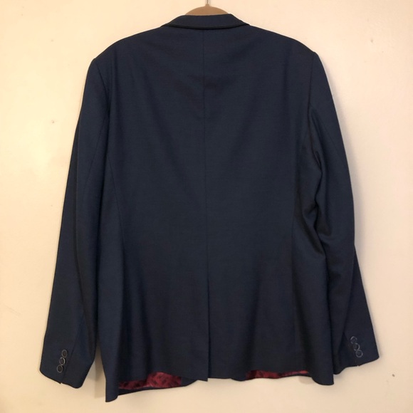 Ted Baker London Blue Wool Suit Set Blazer Jacket Size 6 and Size 40R Pants - Picture 6 of 11